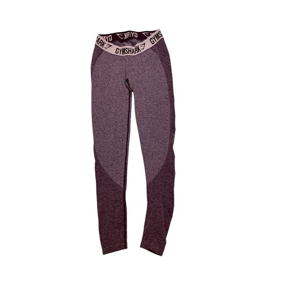 GYMSHARK Flex Long Sleeve Crop Top/Legging Set Bundle Dark Ruby Purple Women's M - Picture 5 of 16